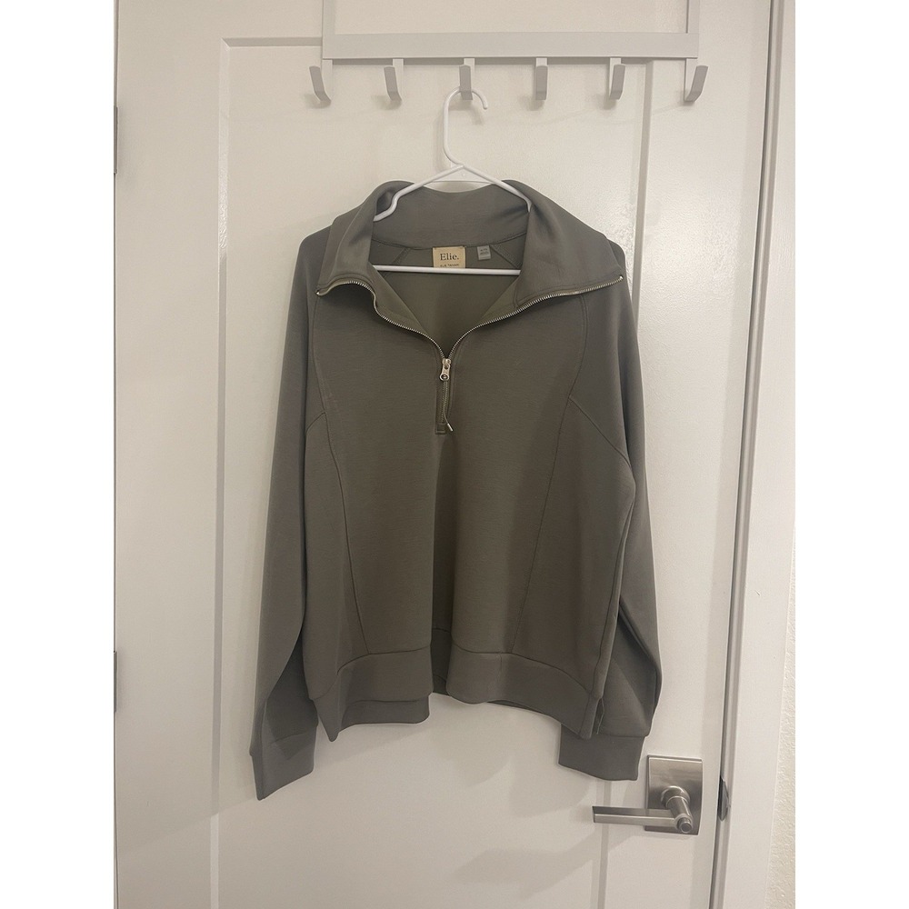 Elie Tahari Half Zip XL Pullover Jacket Athleisure Loungewear Gorpcore